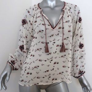 Ulla Johnson Blouse Lida White Embroidered Floral